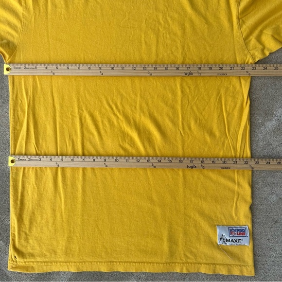 NFL Maxit Green Bay Packers Yellow Long Sleeve Tee Embroidered Logo - Picture 7 of 9